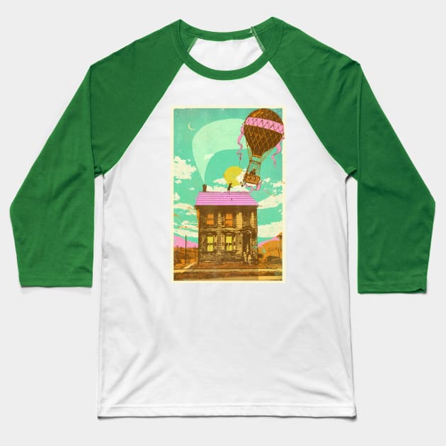 BALLOON LIFTOFF Baseball T-Shirt by Showdeer